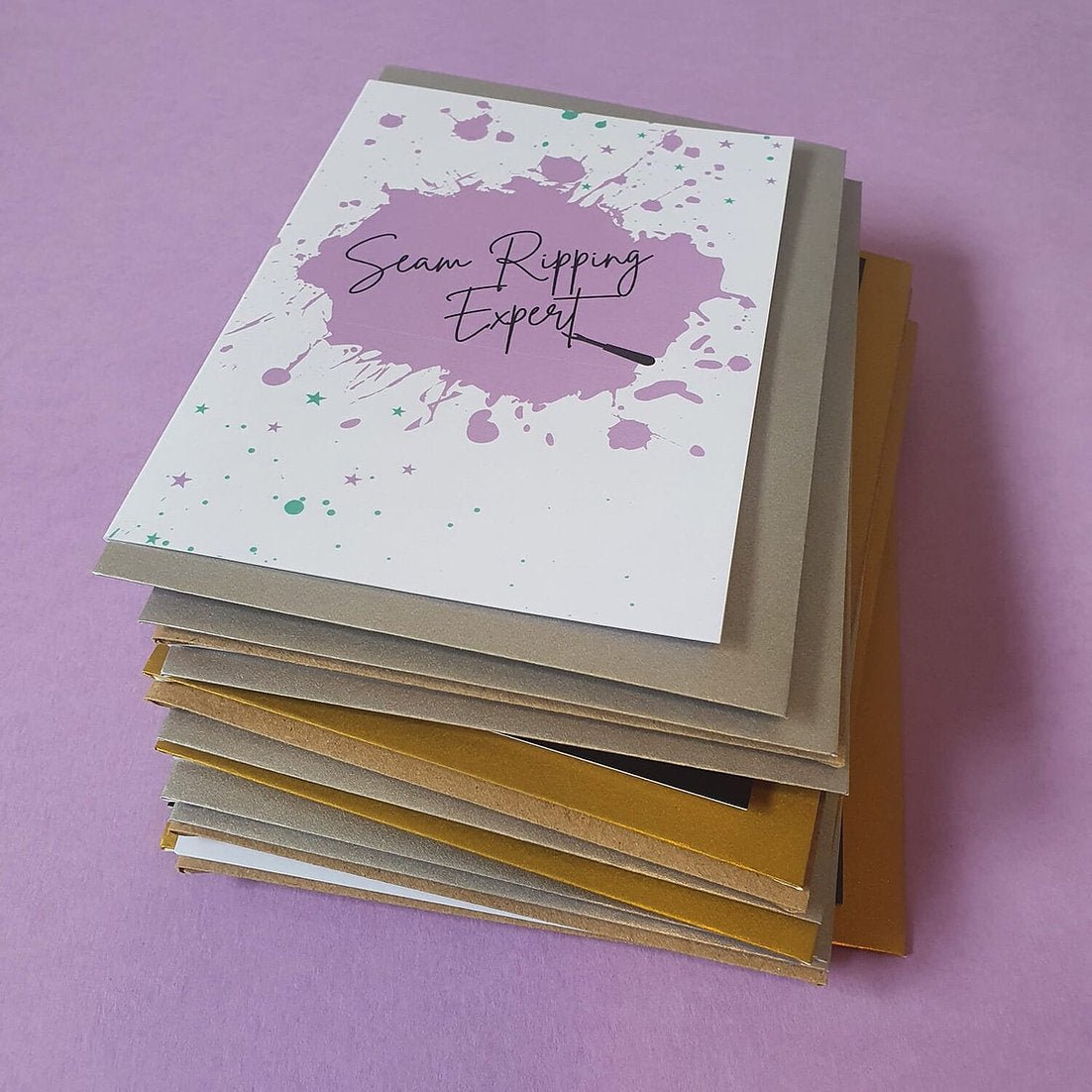 "SEAM RIPPING EXPERT" Sewing Themed Greeting Card - Sew Anonymous - Simplifi Fabric