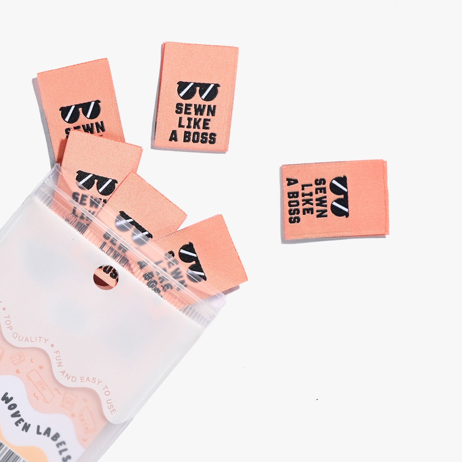 "SEWN LIKE A BOSS" Woven Label Pack - Kylie And The Machine - Simplifi Fabric