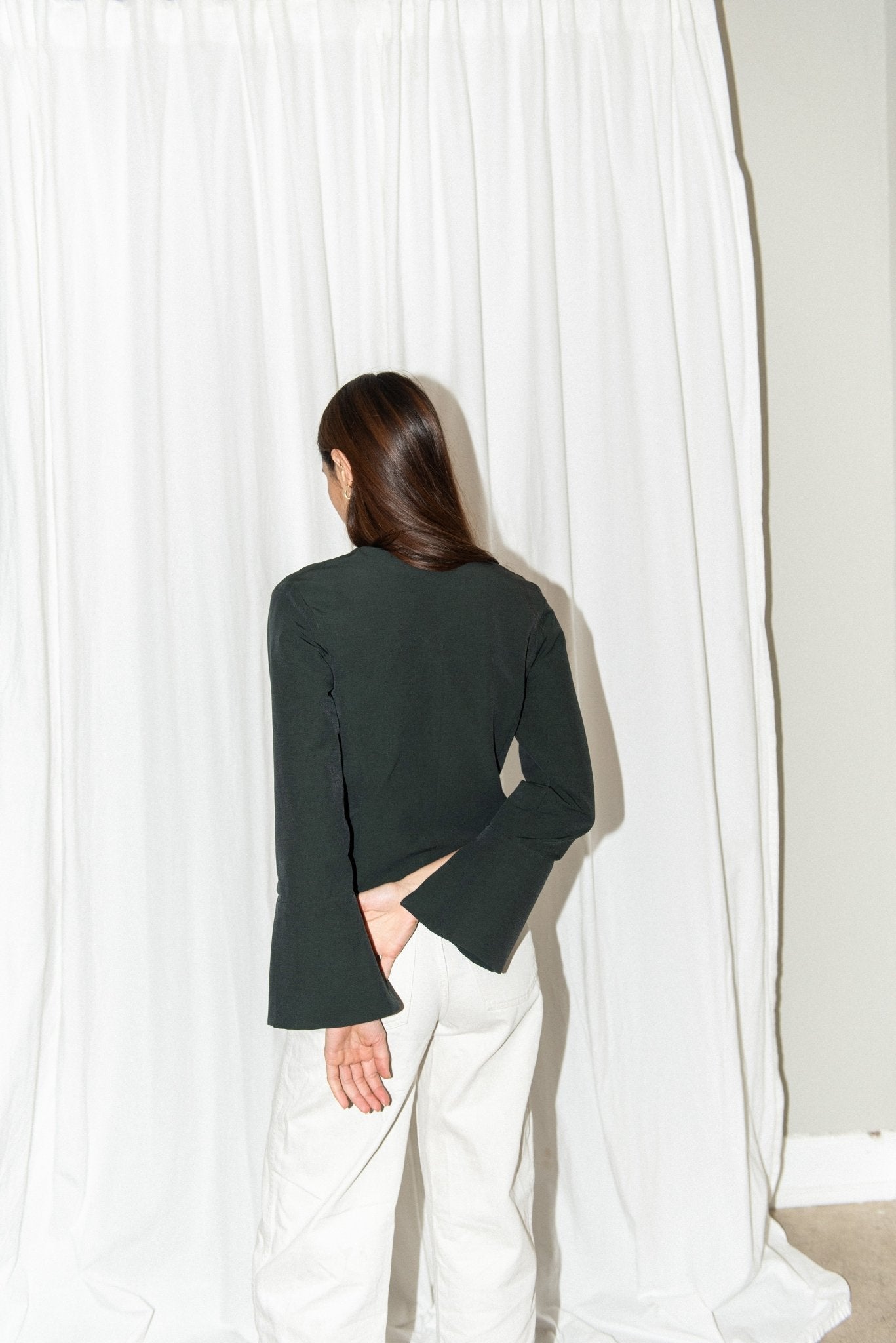 Silhouette Blouse + Trumpet Sleeves - Paper Sewing Pattern - Puff And Pencil - Simplifi Fabric