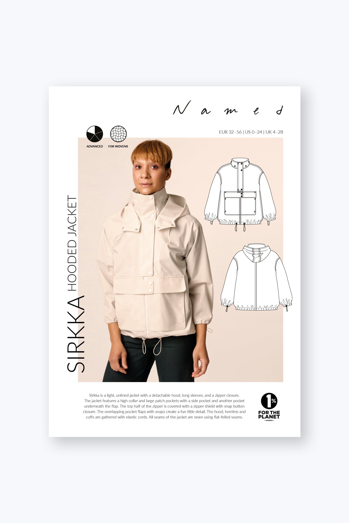 Sirkka Hooded Jacket - PDF Pattern - Named Clothing - Simplifi Fabric