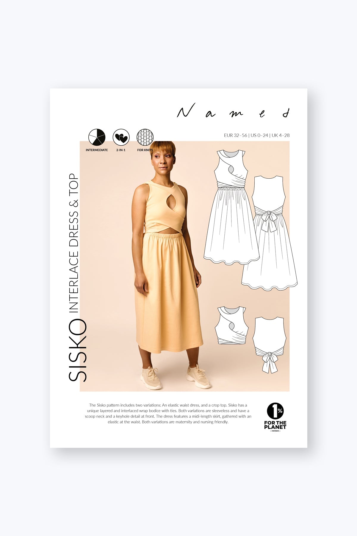 Sisko Interlace Dress and Top - PDF Pattern - Named Clothing - Simplifi Fabric