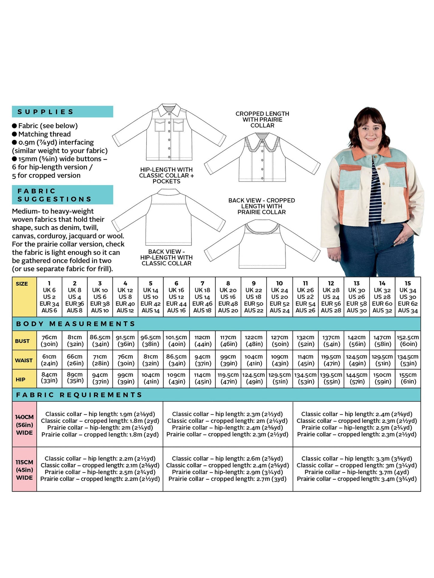 Sonny Jacket Pattern - Tilly And The Buttons - Simplifi Fabric