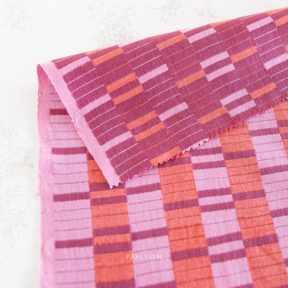 Southwest Stripe - Berry (REVERSIBLE) - Lucky Loom - Fableism Supply Co. - Simplifi Fabric