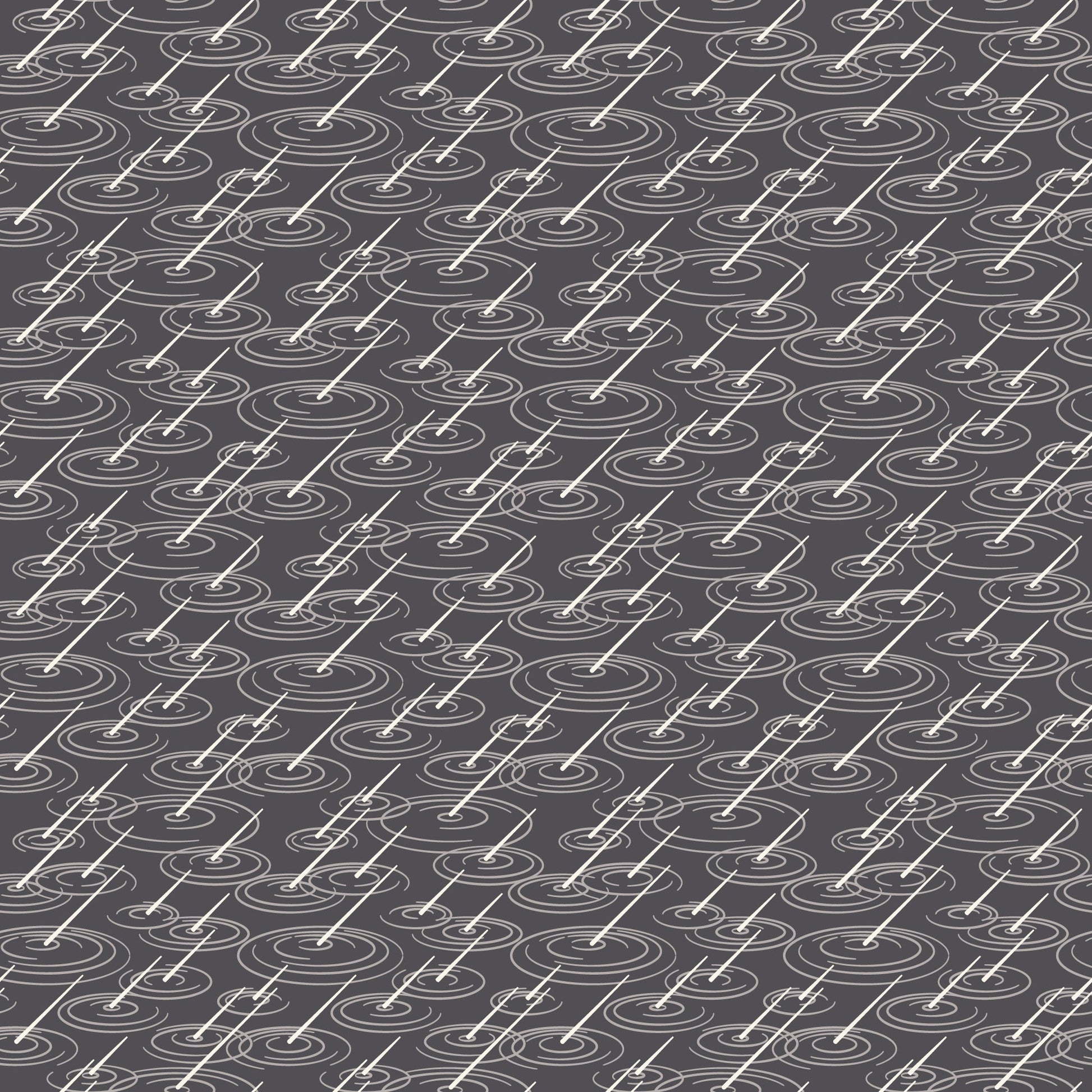Splash Splash - Dark Grey - Spring Showers - Ann Gardner - Cloud 9 Fabrics - Poplin - Simplifi Fabric