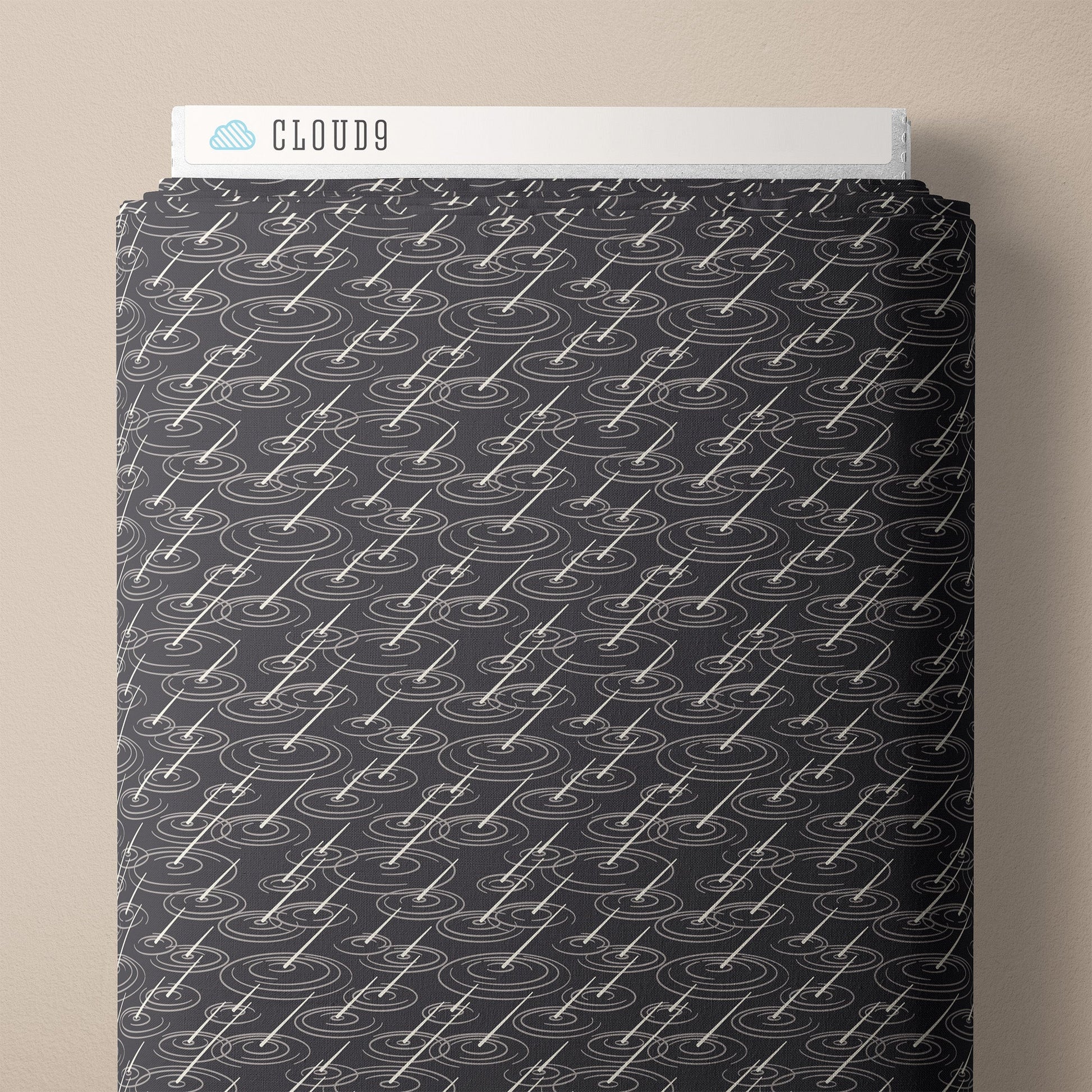Splash Splash - Dark Grey - Spring Showers - Ann Gardner - Cloud 9 Fabrics - Poplin - Simplifi Fabric
