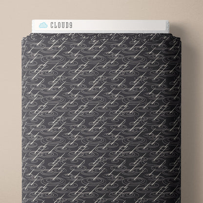 Splash Splash - Dark Grey - Spring Showers - Ann Gardner - Cloud 9 Fabrics - Poplin - Simplifi Fabric