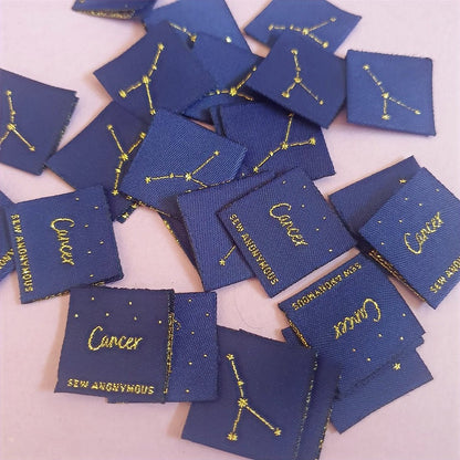 "STAR SIGN" Zodiac Woven Label Pack - Sew Anonymous - Simplifi Fabric