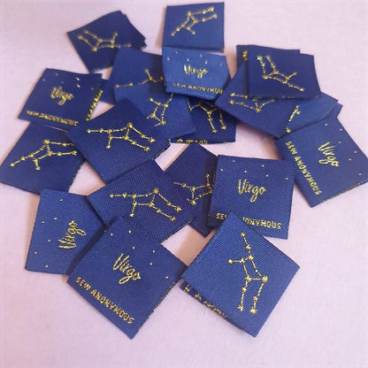 "STAR SIGN" Zodiac Woven Label Pack - Sew Anonymous - Simplifi Fabric