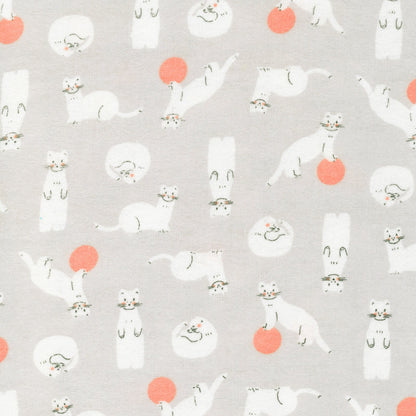 Stoats - Grey - Winter Forest by Lemonni - Cloud 9 Fabrics - Flannel - Simplifi Fabric