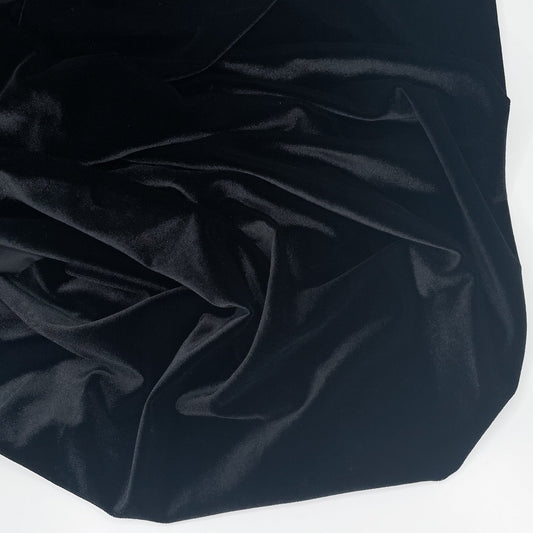 Stretch Velvet - Black - Simplifi Fabric