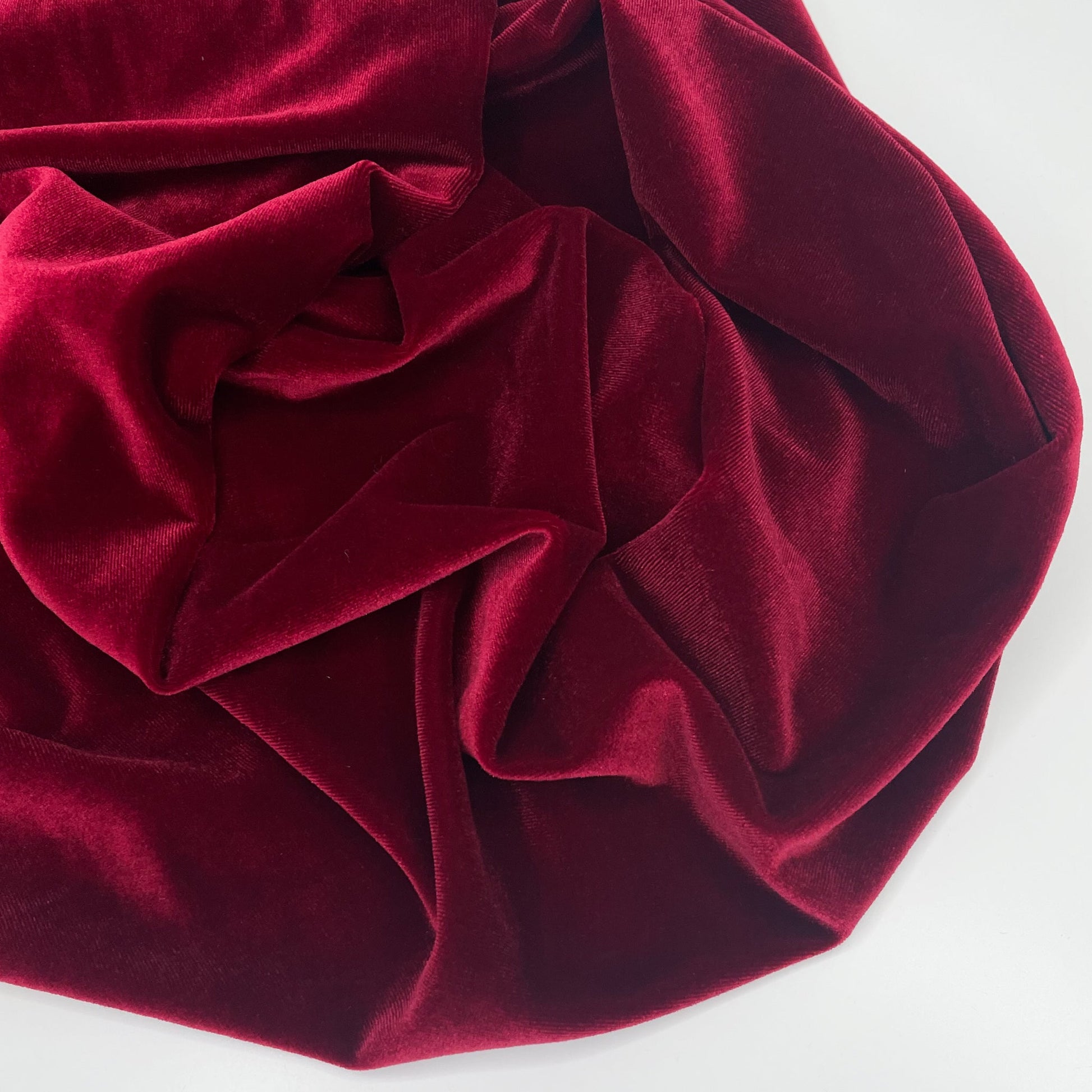 Stretch Velvet - Cardinal - Simplifi Fabric