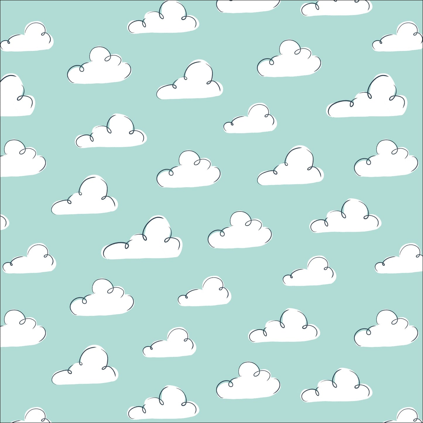 Summer Sky - Teal - Dog Days Of Summer - Krissy Mast - Cloud 9 Fabrics - Poplin - Simplifi Fabric