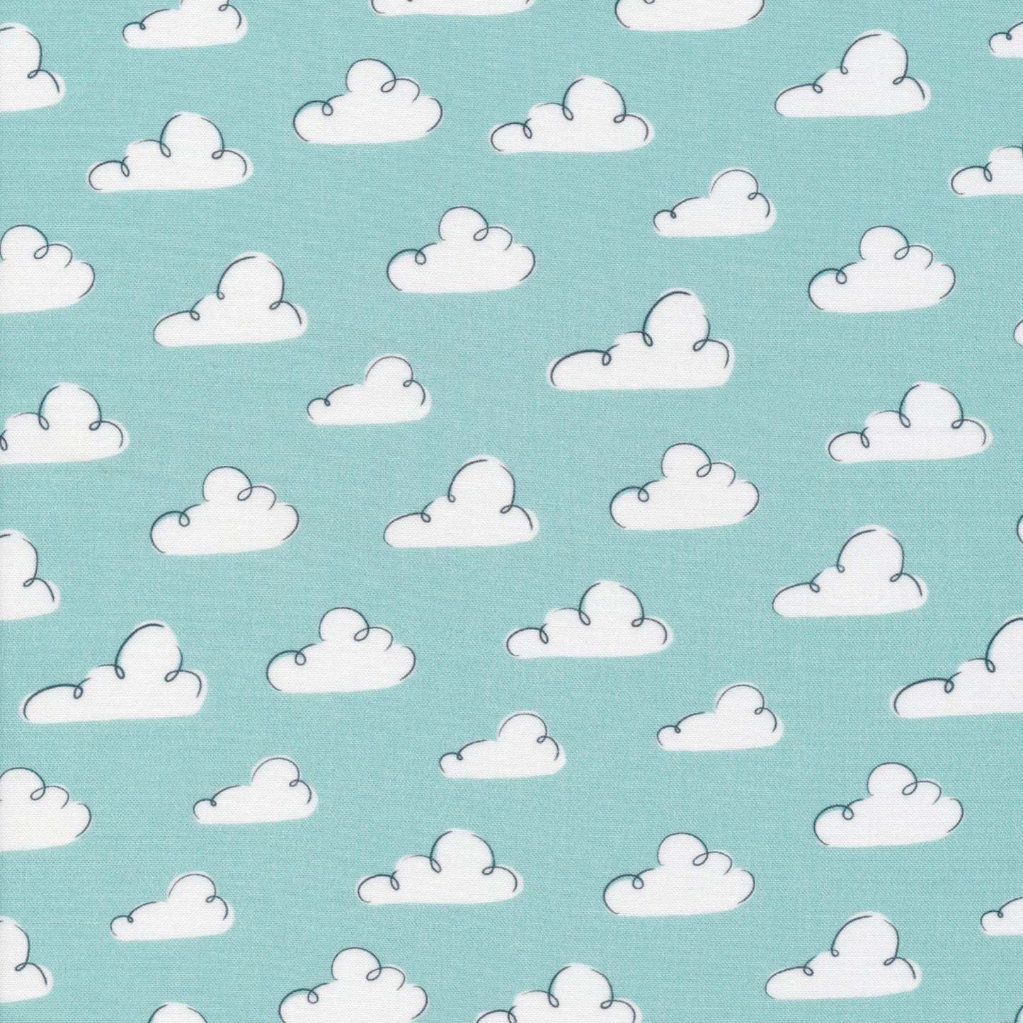 Summer Sky - Teal - Dog Days Of Summer - Krissy Mast - Cloud 9 Fabrics - Poplin - Simplifi Fabric