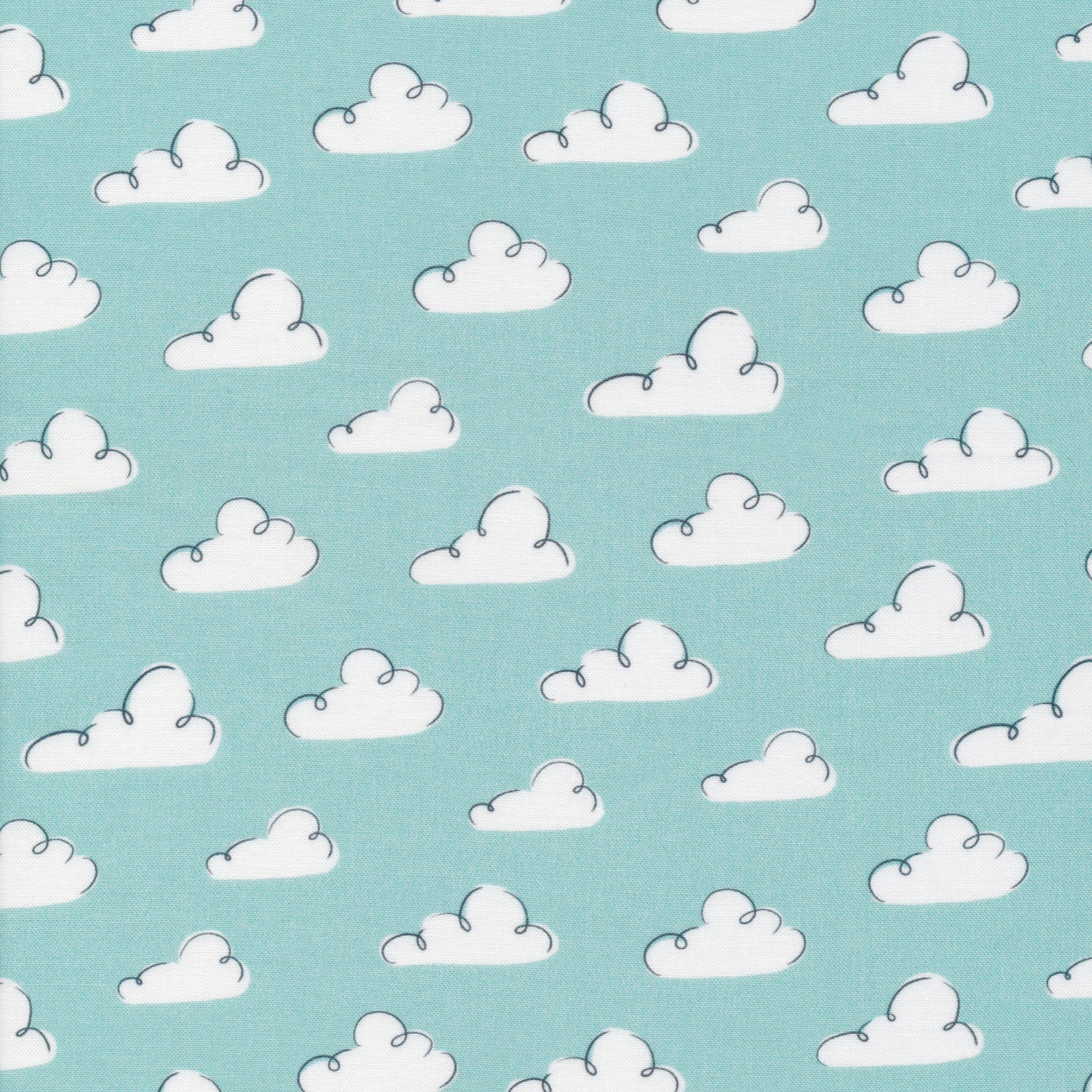 Summer Sky - Teal - Dog Days Of Summer - Krissy Mast - Cloud 9 Fabrics - Poplin - Simplifi Fabric