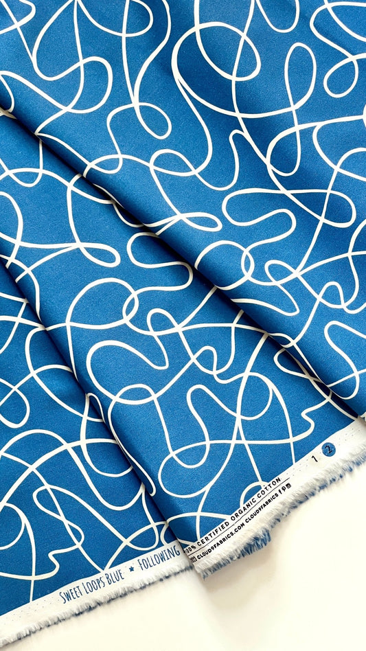 Sweet Loops - Blue - Following Dreams - Gerdadzy - Cloud 9 Fabrics - Poplin - Simplifi Fabric