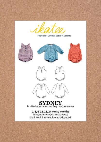 Sydney Romper Sewing Pattern - Baby 1M/24M - Ikatee - Simplifi Fabric