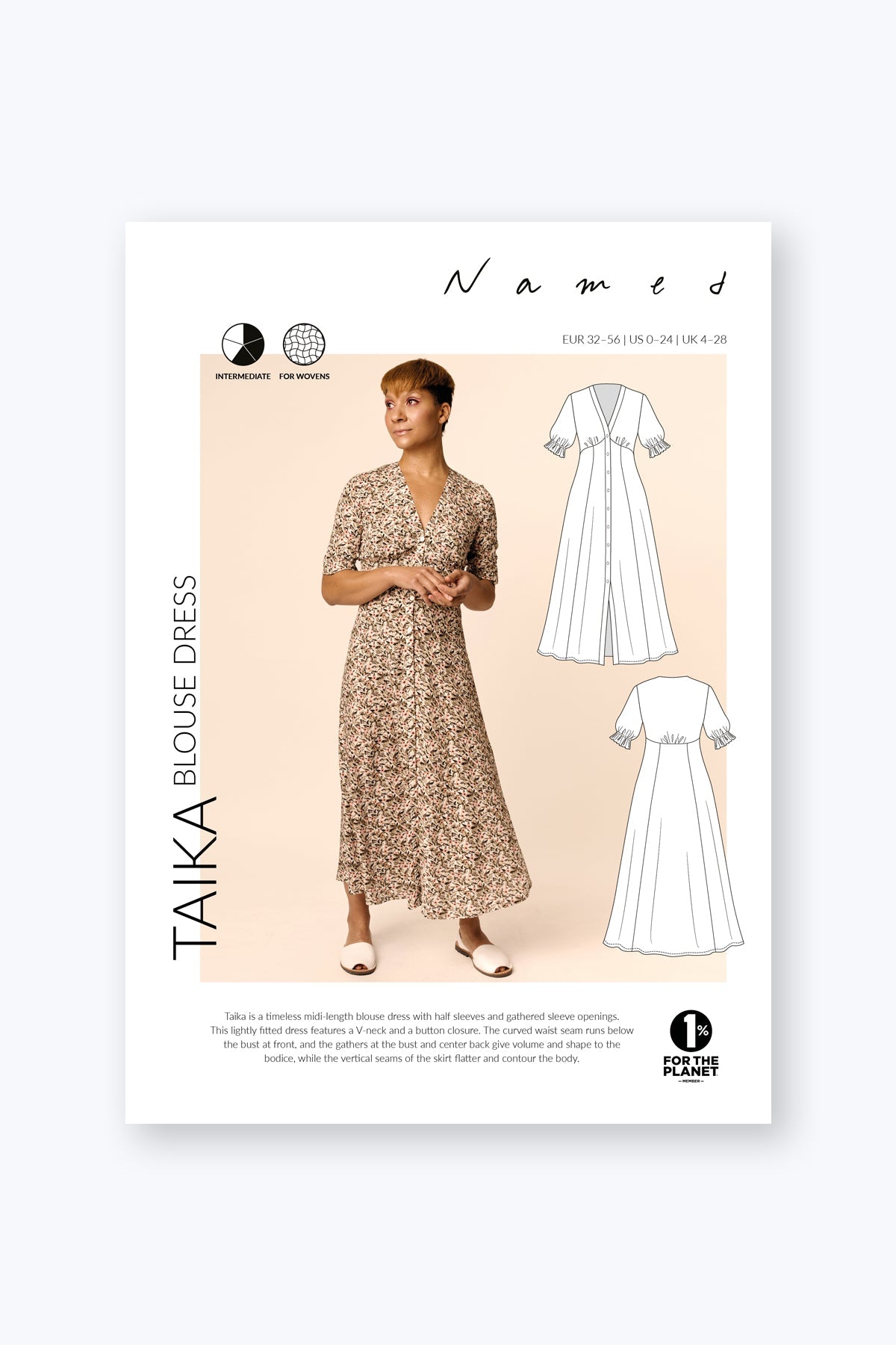 Taika Blouse Dress - PDF Pattern - Named Clothing - Simplifi Fabric