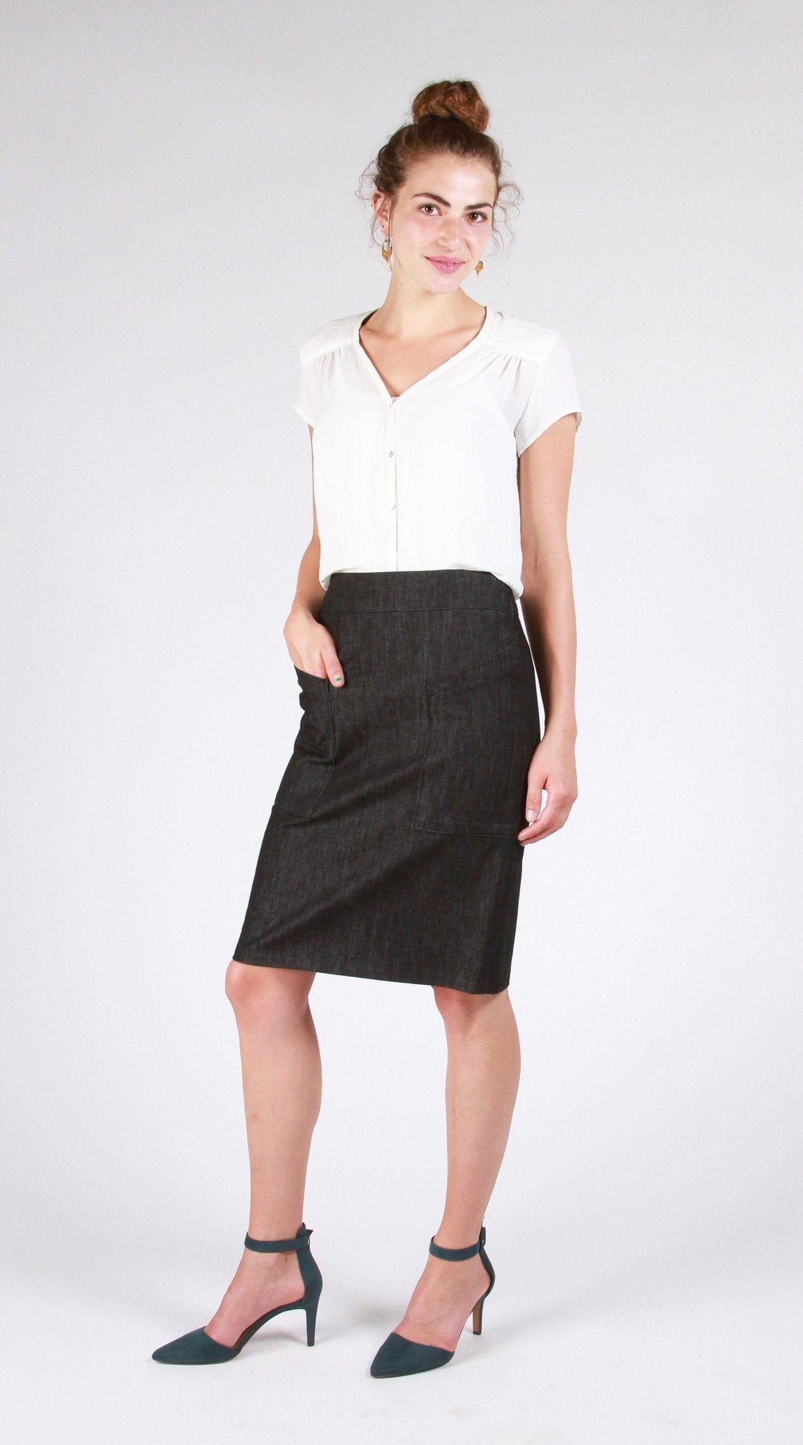 The Alberta Street Pencil Skirt Sewing Pattern - Sew House Seven - Simplifi Fabric