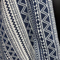 The Compass Weave Collection - Jacquard Tapestry - Navy/White - Simplifi Fabric