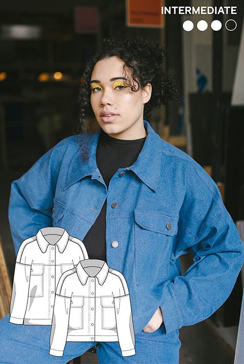 The Jean Jacket - Paper Sewing Pattern - Juliana Martejevs - Simplifi Fabric