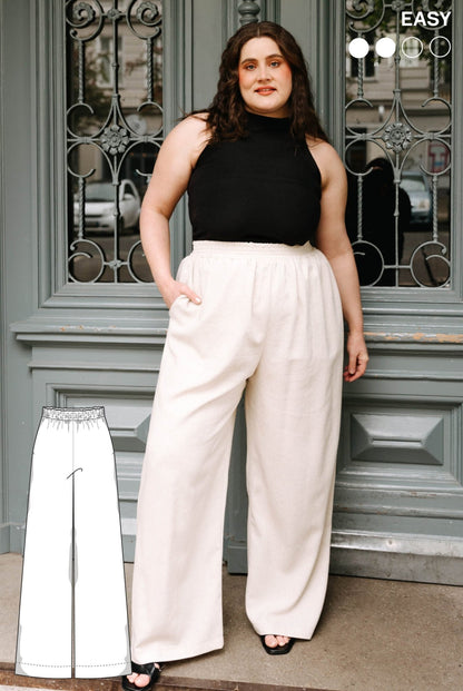 The Lana Palazzo Pants - Paper Sewing Pattern - Juliana Martejevs - Simplifi Fabric