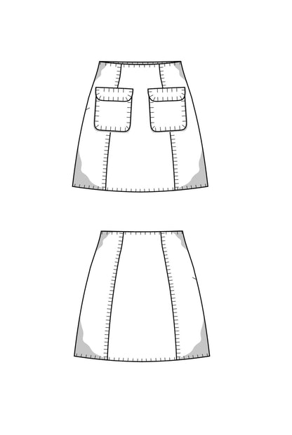 The Lilly Mini Skirt - No Sewing Machine Required - Paper Sewing Pattern - Juliana Martejevs - Simplifi Fabric