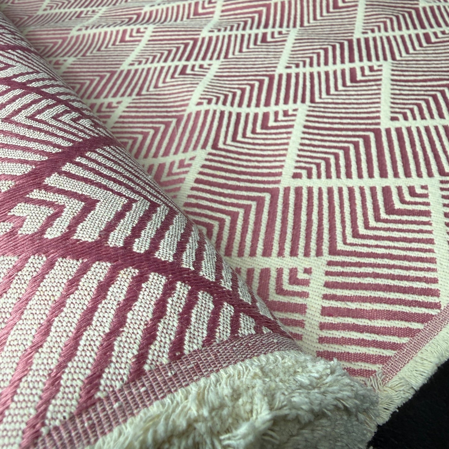 The Nordic Chevron Collection - Jacquard Tapestry - Petal Pink - Simplifi Fabric