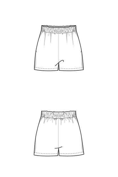 The Pixie Shorts - Paper Sewing Pattern - Juliana Martejevs - Simplifi Fabric