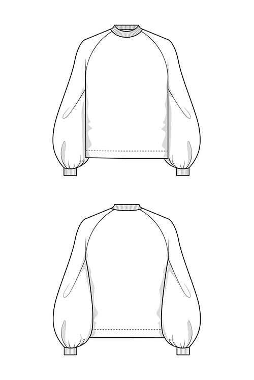 The Sally Sweater - Paper Sewing Pattern - Juliana Martejevs - Simplifi Fabric