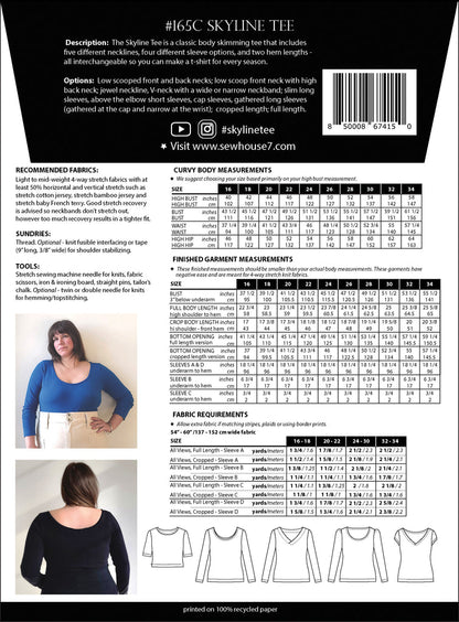 The Skyline Tee Sewing Pattern - Sew House Seven - Simplifi Fabric