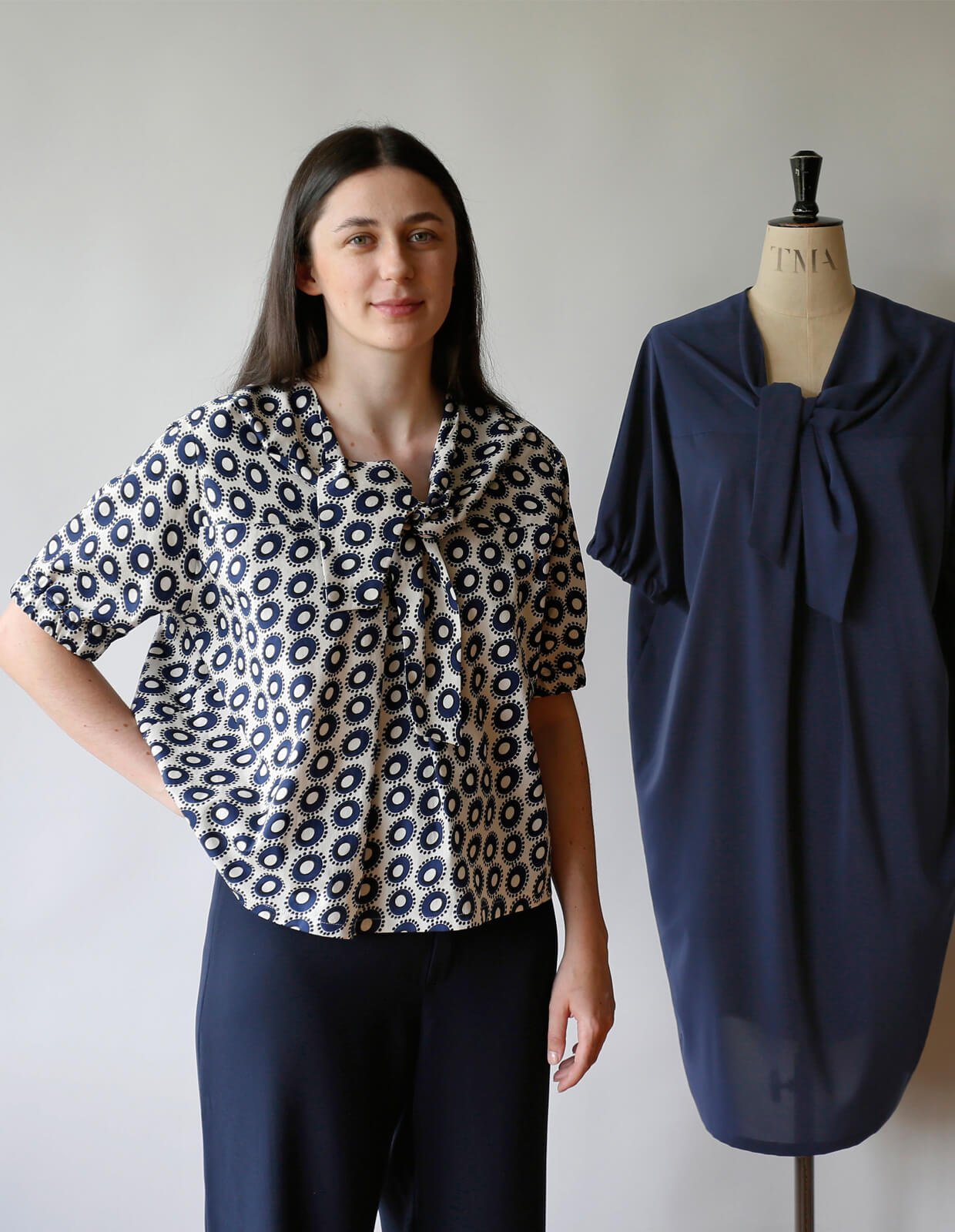 The Tie Blouse and Dress - PDF Pattern - The Makers Atelier - Simplifi Fabric