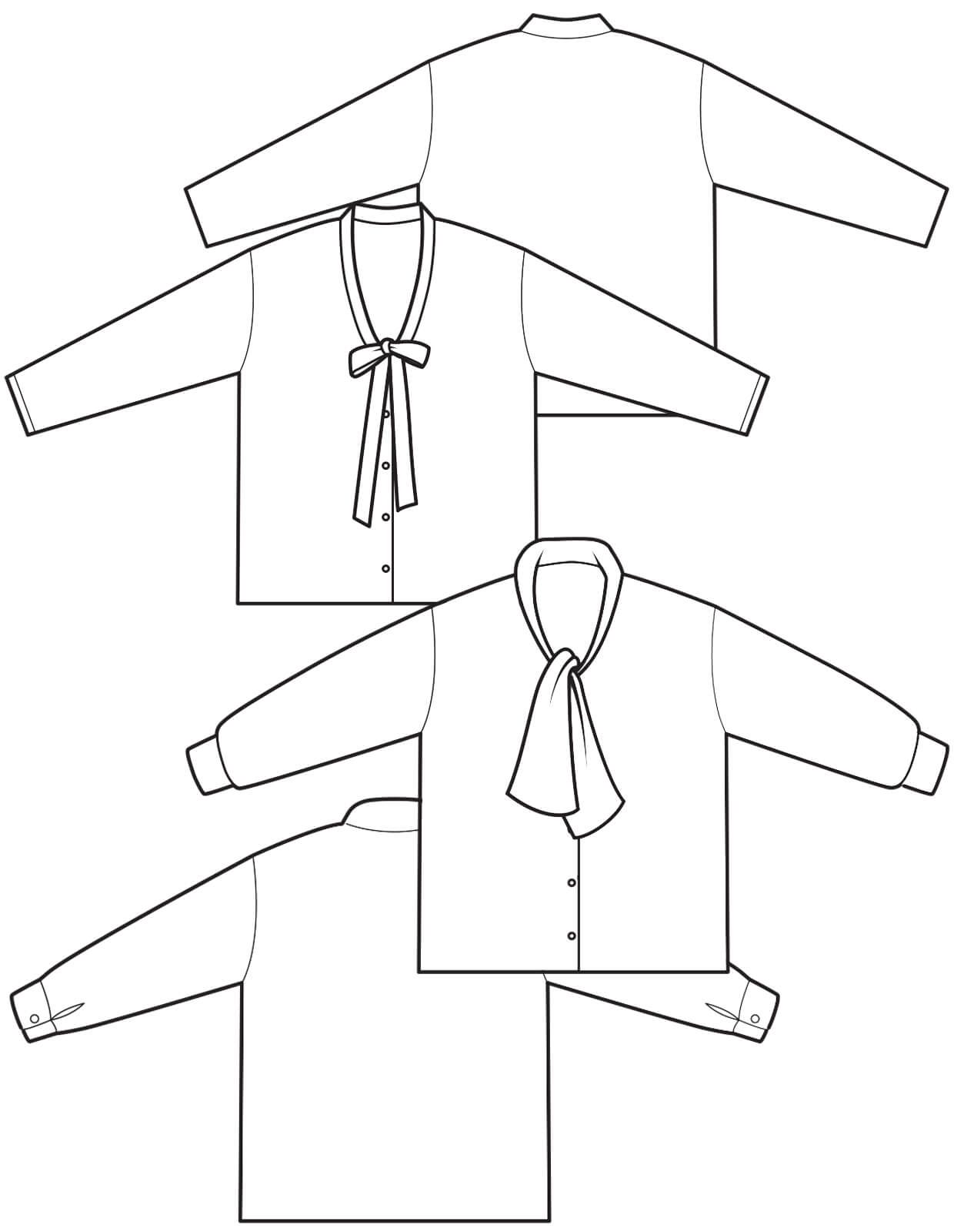 The Tie Front Blouse - PDF Pattern - The Makers Atelier - Simplifi Fabric