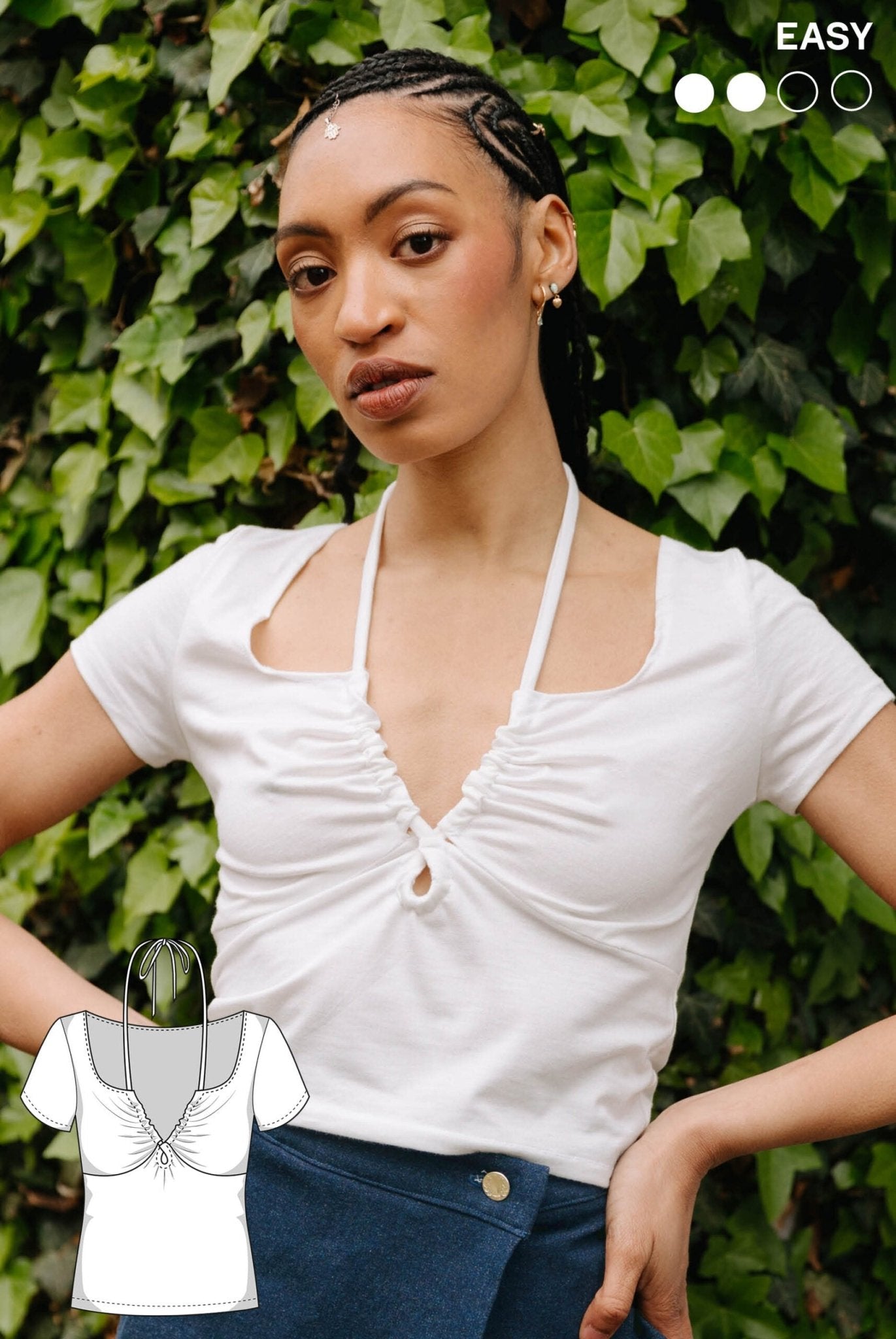 The Winnie Halter Top - Paper Sewing Pattern - Juliana Martejevs - Simplifi Fabric