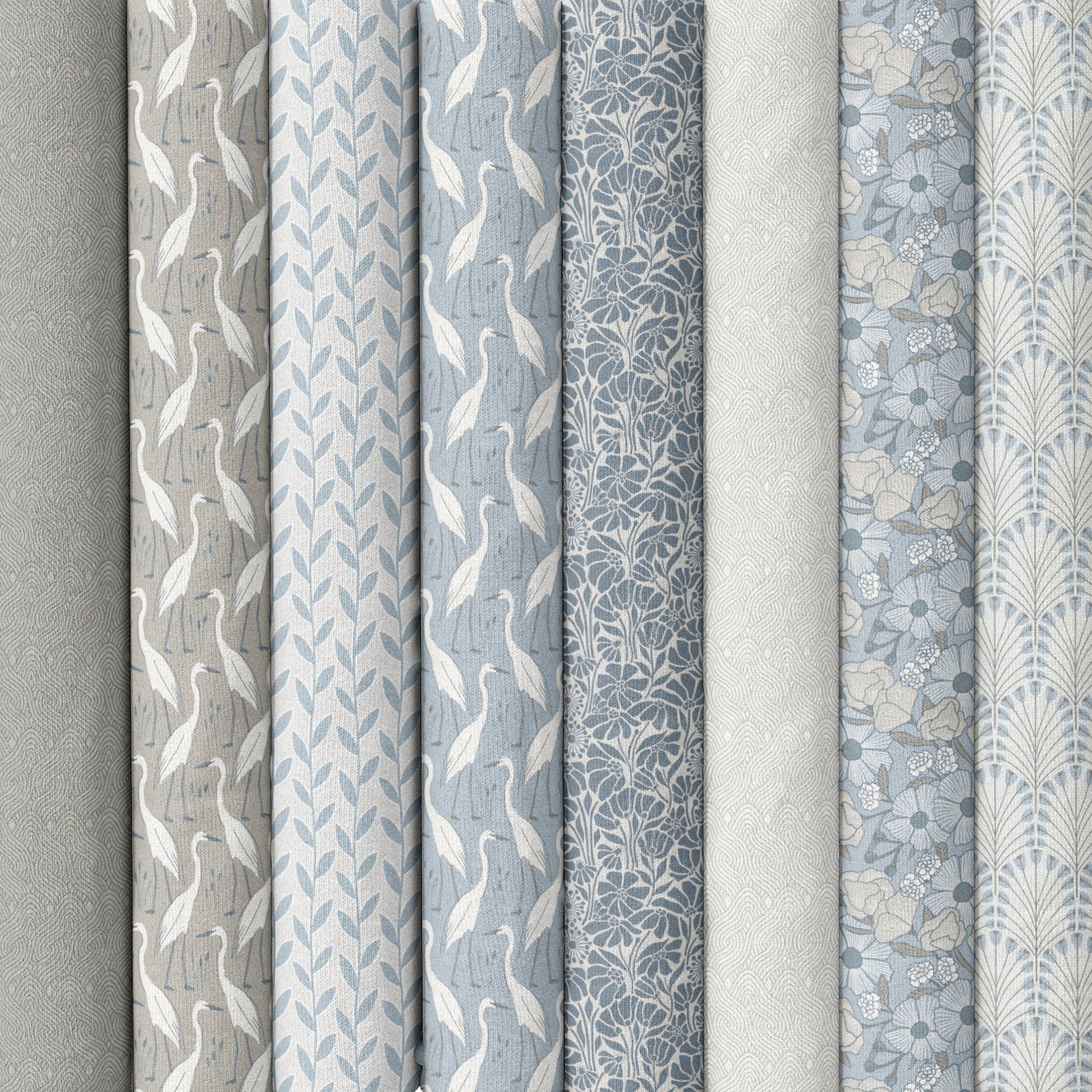 Timothy - Gray/Blue - Coastal Calm - Amy MacCready - Cloud 9 Fabrics - Poplin - Simplifi Fabric