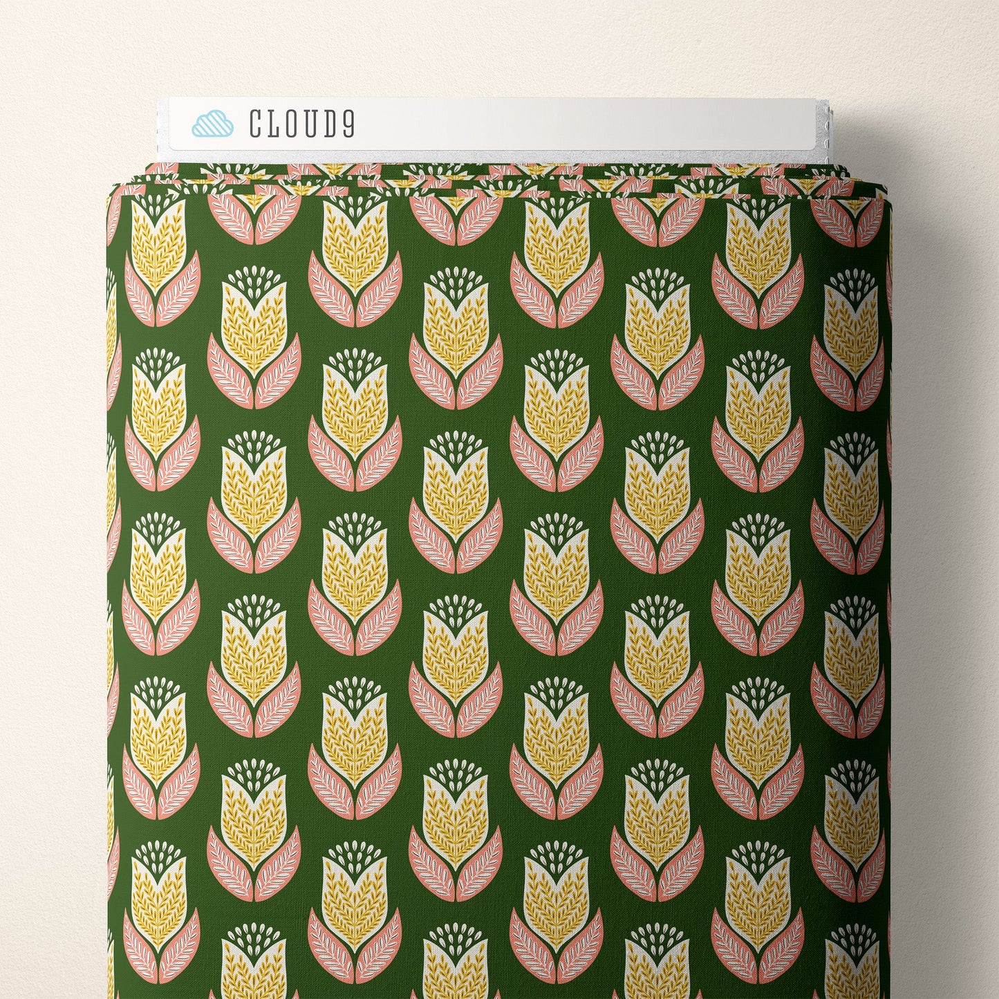 Tulips - Jade - Honey Garden - Juliana Tipton - Cloud 9 Fabrics - Poplin - Simplifi Fabric