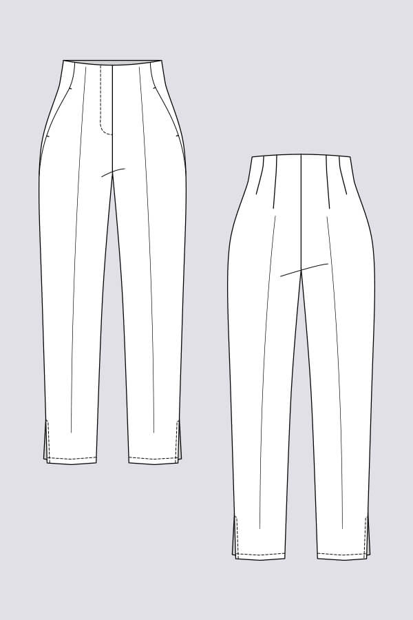 Tyyni Cigarette Trousers - Named Clothing - Sewing Pattern - Simplifi Fabric