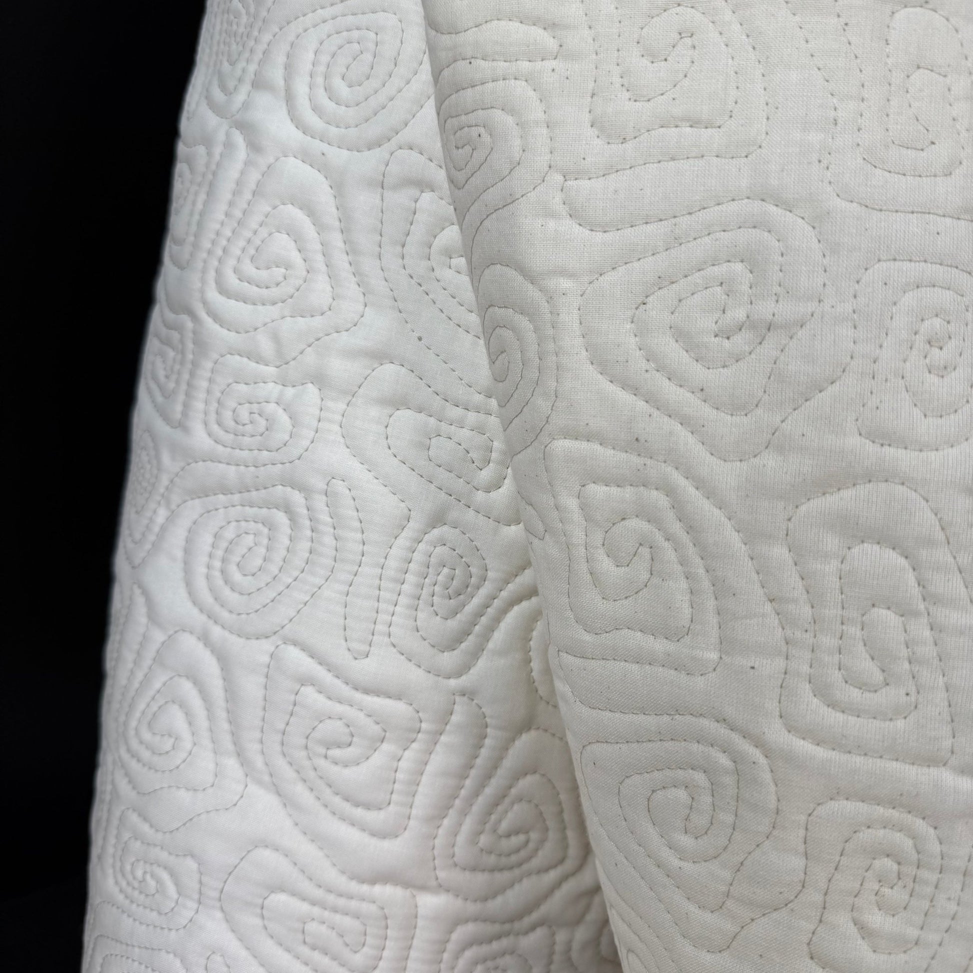 Uzumaki Stitch Quilted - Japanese Import - Winter White - Simplifi Fabric