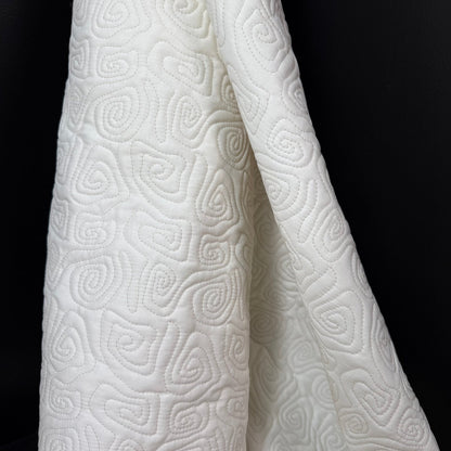 Uzumaki Stitch Quilted - Japanese Import - Winter White - Simplifi Fabric