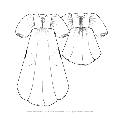 Vali Dress & Top - Sewing Pattern - Pattern Fantastique - Simplifi Fabric