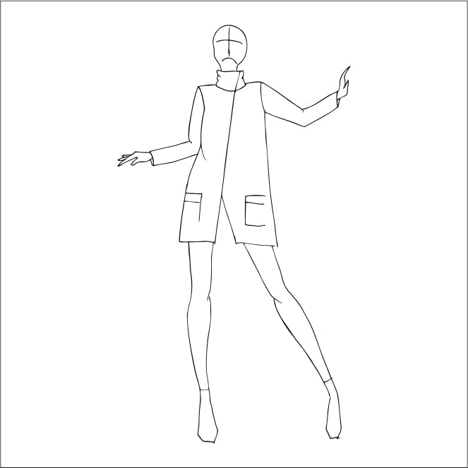 Vienne Coat Sewing Pattern - Size Me - Simplifi Fabric