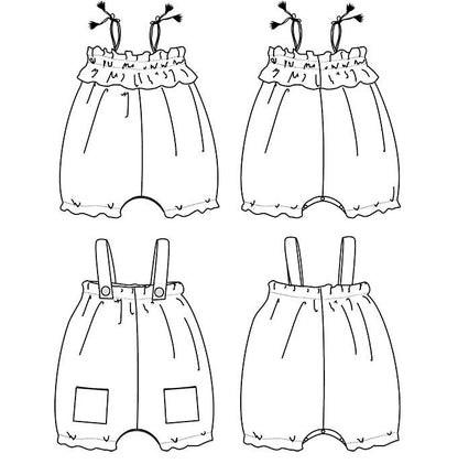 Volantis Tank Romper Sewing Pattern - Baby 1/24M - Ikatee - Simplifi Fabric