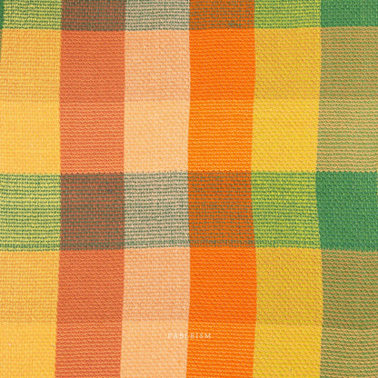 Waffle Happy Checkers - Cider - Fine & Dandy - Fableism Supply Co. - Simplifi Fabric