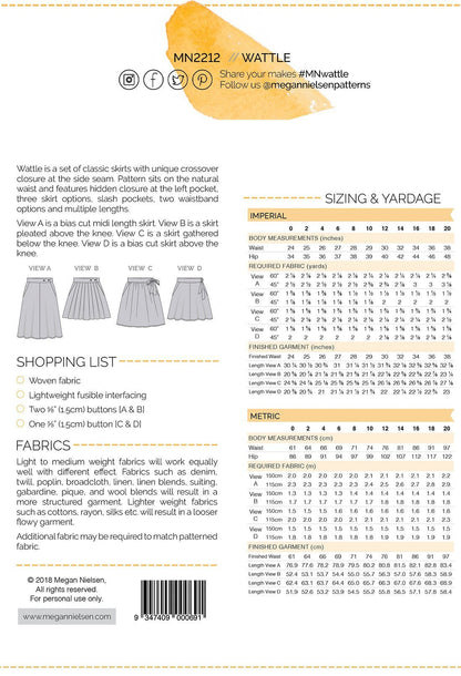 Wattle Skirt - Megan Nielsen Patterns - Sewing Pattern - Simplifi Fabric