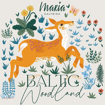 Wild Animals - Light - Baltic Woodland - Maria Galybina - Cloud 9 Fabrics - Poplin - Simplifi Fabric