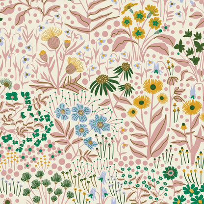 Wildflower Field - Hidden Thicket - Leah Duncan - Cloud 9 Fabrics - Poplin - Simplifi Fabric