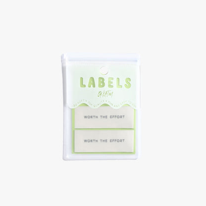 "WORTH THE EFFORT" V.2 Woven Label Pack - Kylie And The Machine - Simplifi Fabric