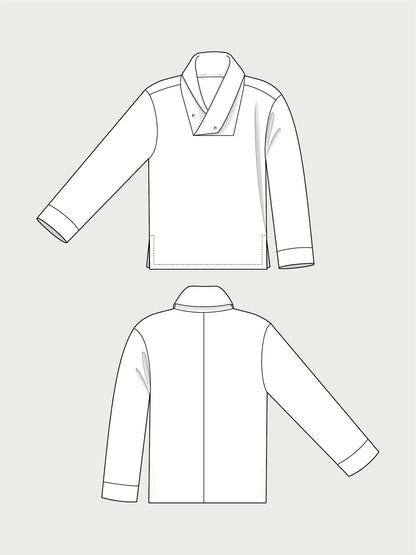 Wrap Collar Shirt Pattern - The Assembly Line - Simplifi Fabric