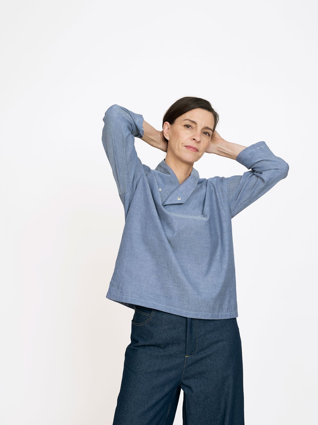 Wrap Collar Shirt Pattern - The Assembly Line - Simplifi Fabric