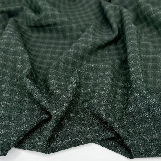 Yarn - Dyed Lenzing™ Ecovero™ Viscose Stretch Suiting - Pine - Simplifi Fabric