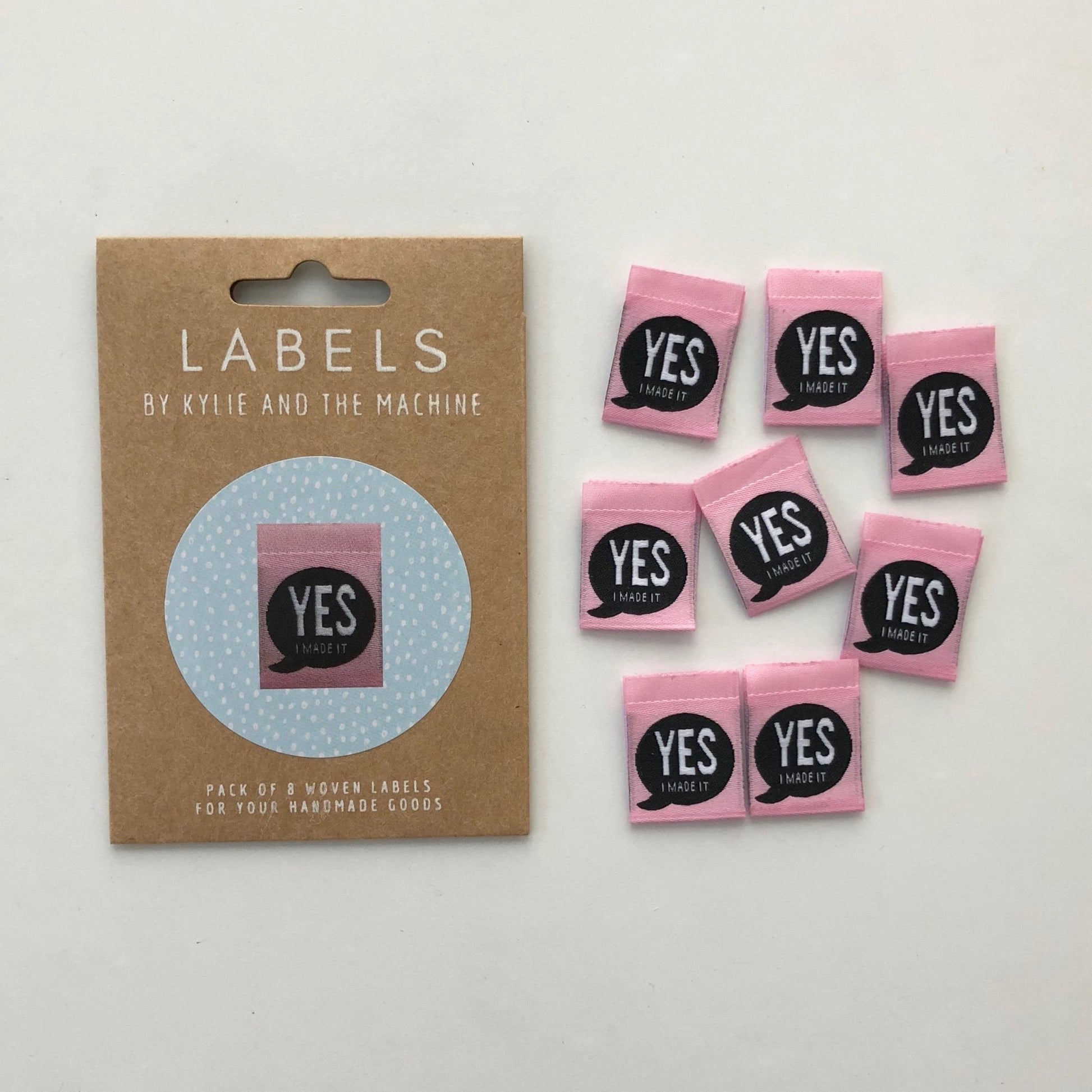 "YES I MADE IT" Woven Label Pack - Kylie And The Machine - Simplifi Fabric